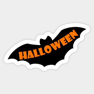 Halloween black bat silhouette Sticker